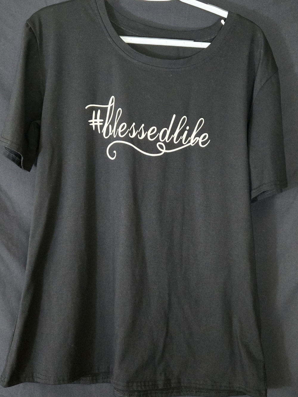 #blessedlife Womans Short Sleeve Tee - Black #732